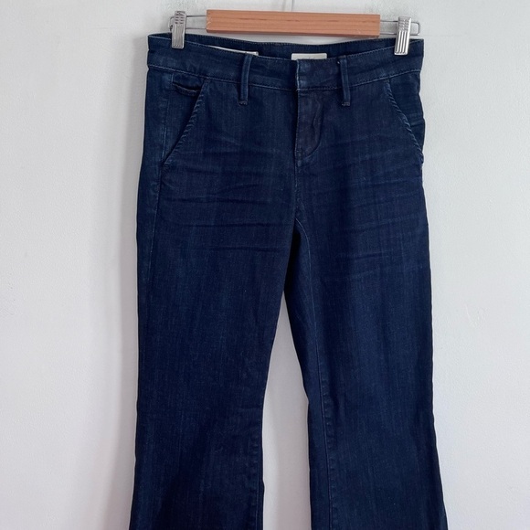 Anthropologie Pilcro Flare Jeans Dark Rinse Mid Rise Full Length - Picture 3 of 9